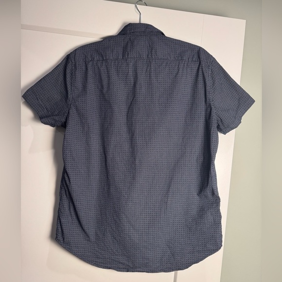 Theory Zack s trace print button down short sleeve Shirt cotton - Picture 4 of 8